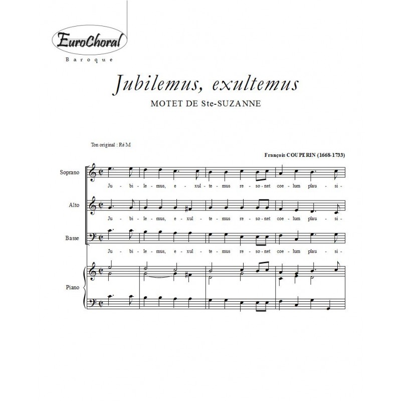 JUBILEMUS, EXULTEMUS (MOTET DE STE-SUZANNE)