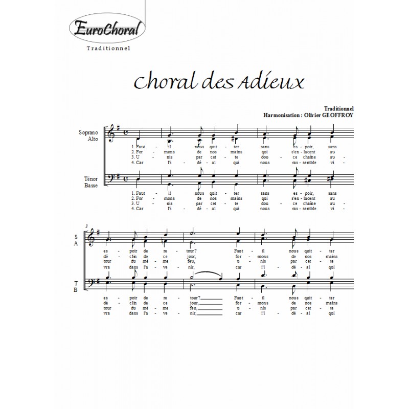 Chorale des adieux