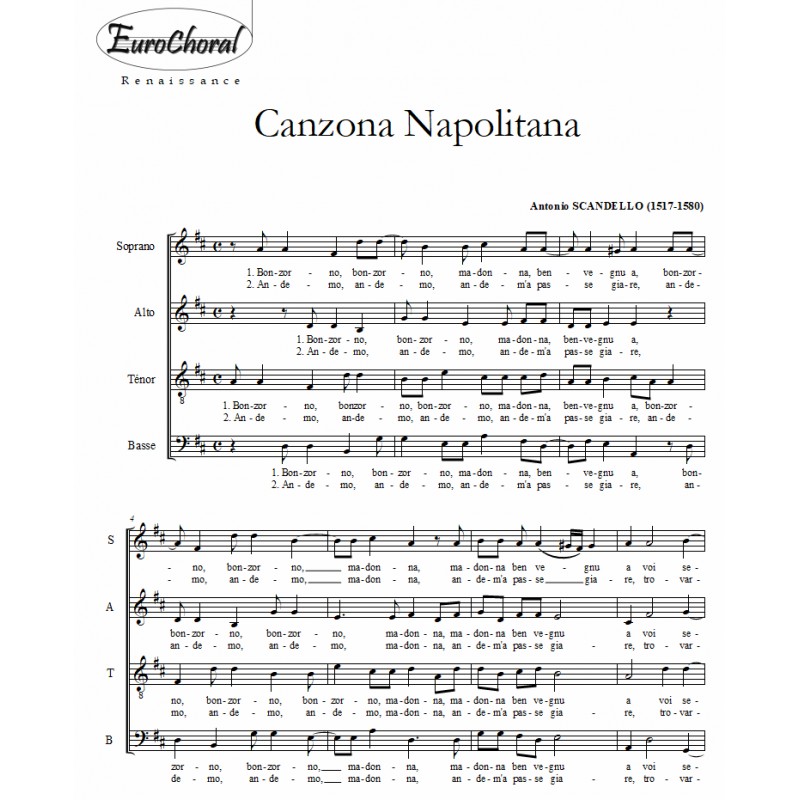 CANZONA NAPOLITANA (Scandello)