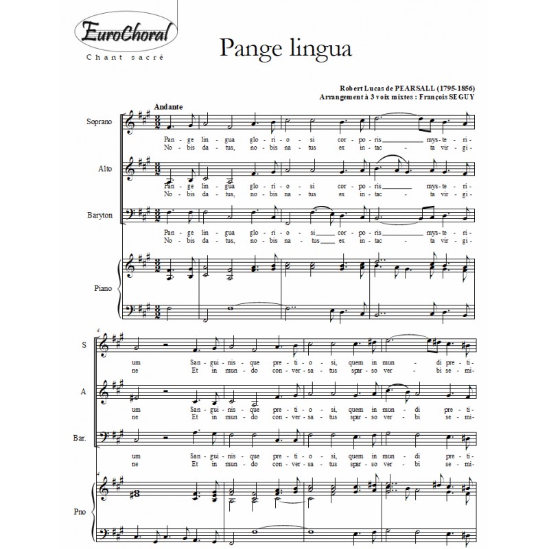 PANGE LINGUA (De Pearsall)