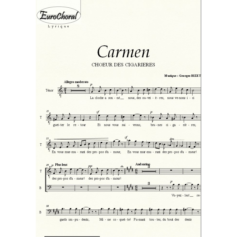 CHOEUR DES CIGARIERES (Carmen) (Choeur)