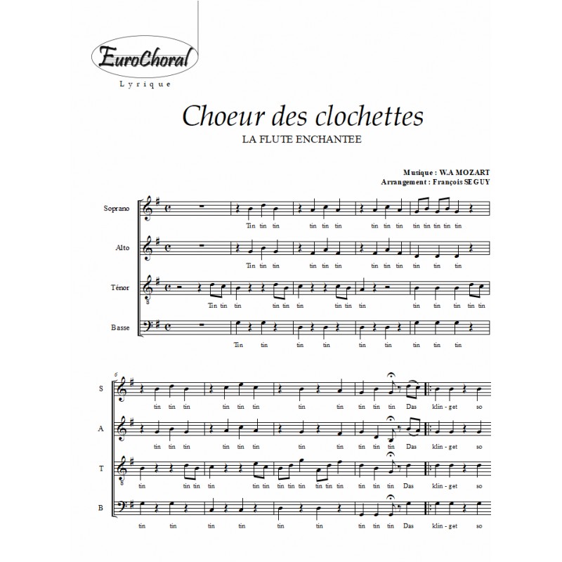 CHOEUR DES CLOCHETTES (La Flûte enchantée)