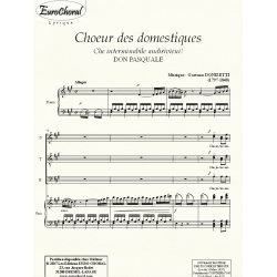 CHOEUR DES DOMESTIQUES (Don Pasquale) (Conducteur)