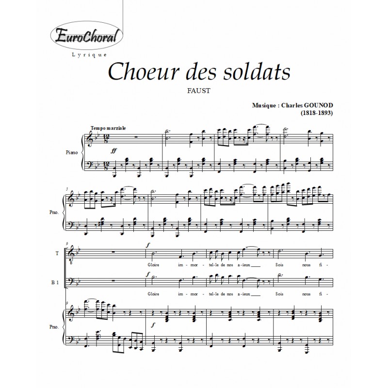 CHŒUR DES SOLDATS (Faust) (Conducteur)