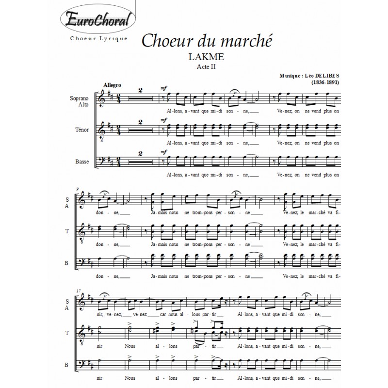 CHOEUR DU MARCHE (Lakmé)