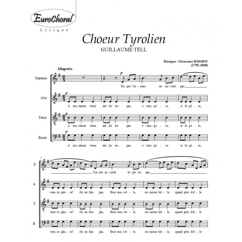 CHOEUR TYROLIEN (GUILLAUME TELL)