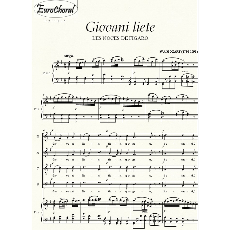 GIOVANI LIETE (Les noces de Figaro)