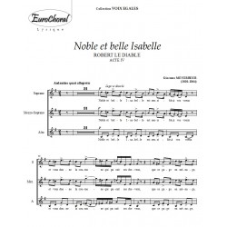 NOBLE ET BELLE ISABELLE (Choeur)