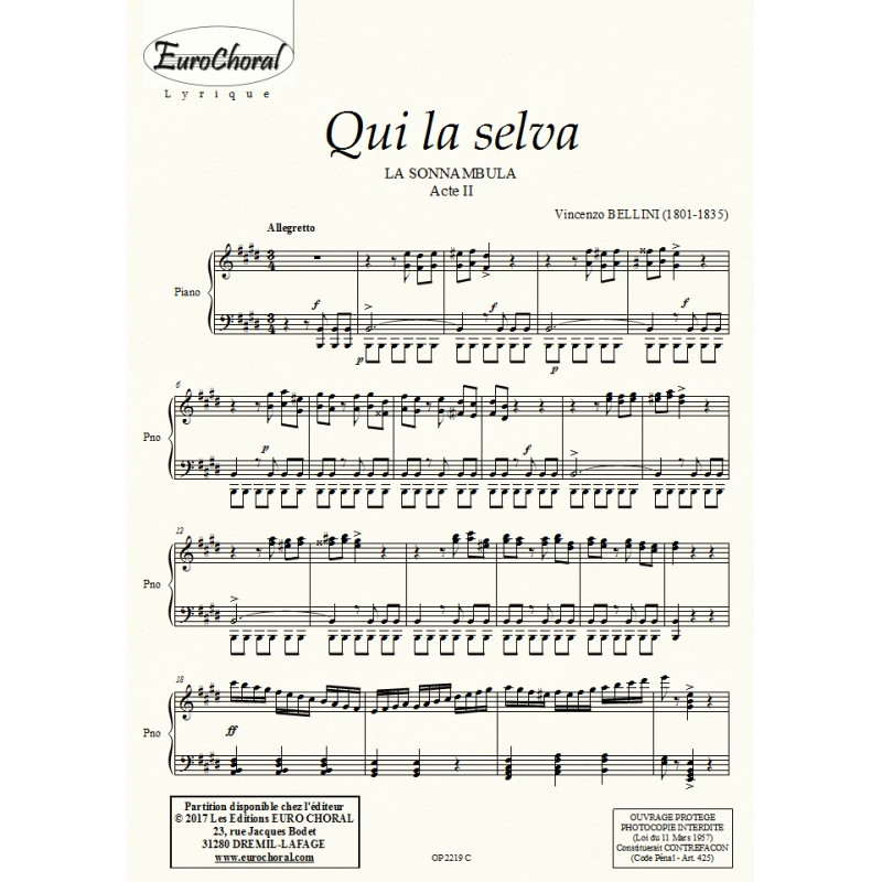 Qui la selva (La Sonnambula)