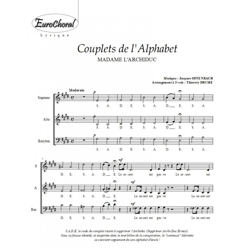 COUPLETS DE L'ALPHABET